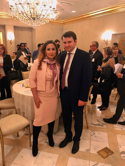 Evelina Libhen with the Minister of Economic Development of the Russian Federation